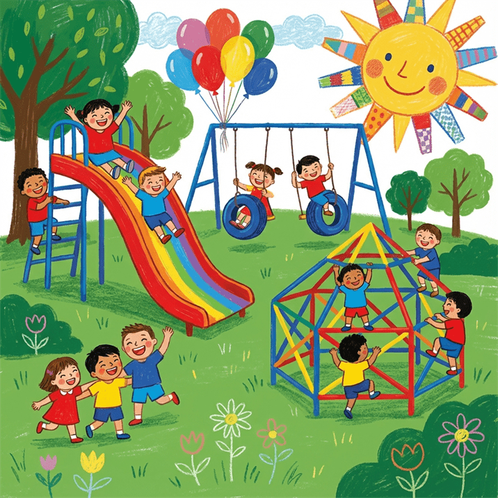 تاثیر رنگبندی محیط پارک بر روانشناسی و خلاقیت کودکان